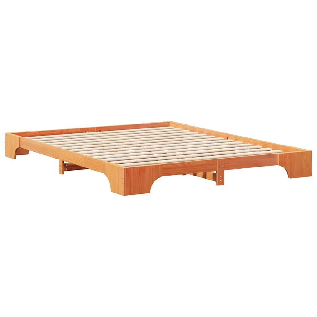 Struttura del letto Marrone 160 x 210 cm Pino massello | homemem39