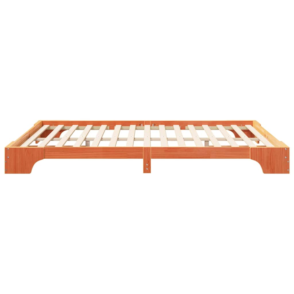 Struttura del letto Marrone 160 x 210 cm Pino massello | homemem39