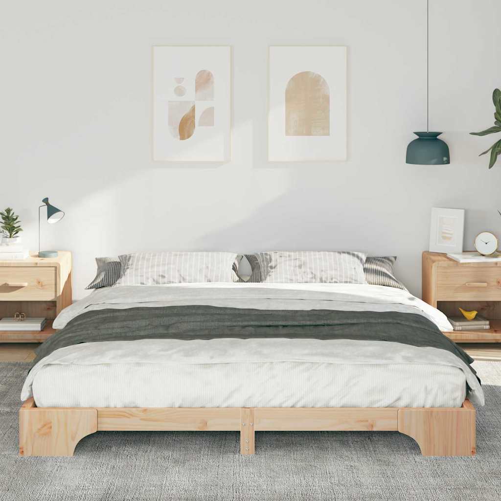Struttura del letto Marrone 180 x 210 cm Pino massello | homemem39