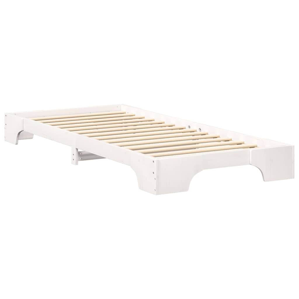 Struttura del letto Bianco 90 x 220 cm Pino massello | homemem39