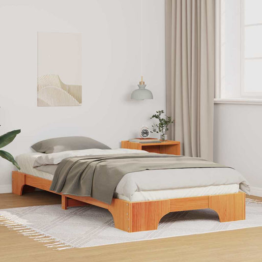 Struttura del letto Marrone 90 x 220 cm Pino massello | homemem39