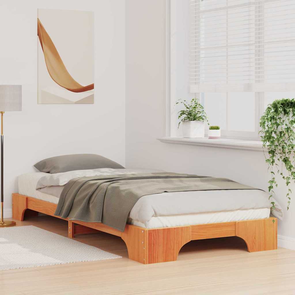 Struttura del letto Marrone 90 x 220 cm Pino massello | homemem39
