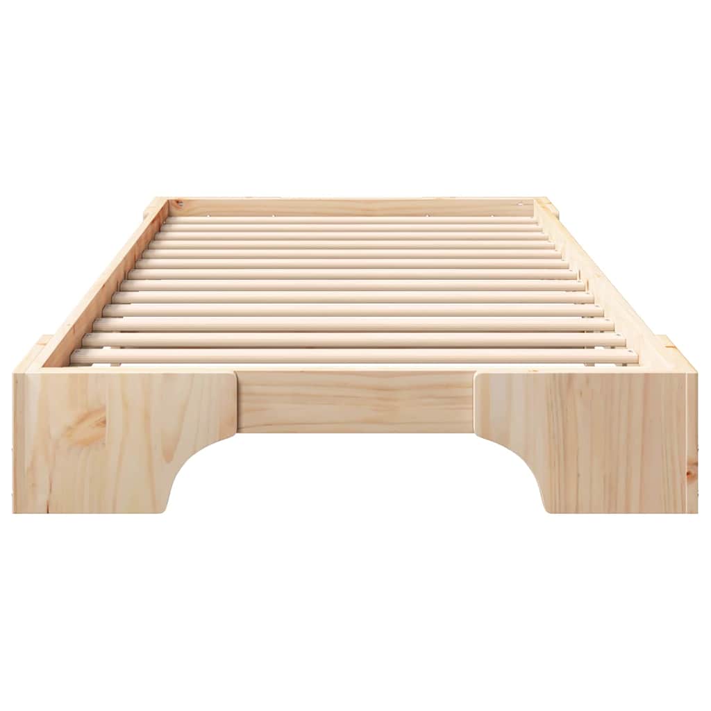 Struttura del letto Marrone 100 x 220 cm Pino massello | homemem39