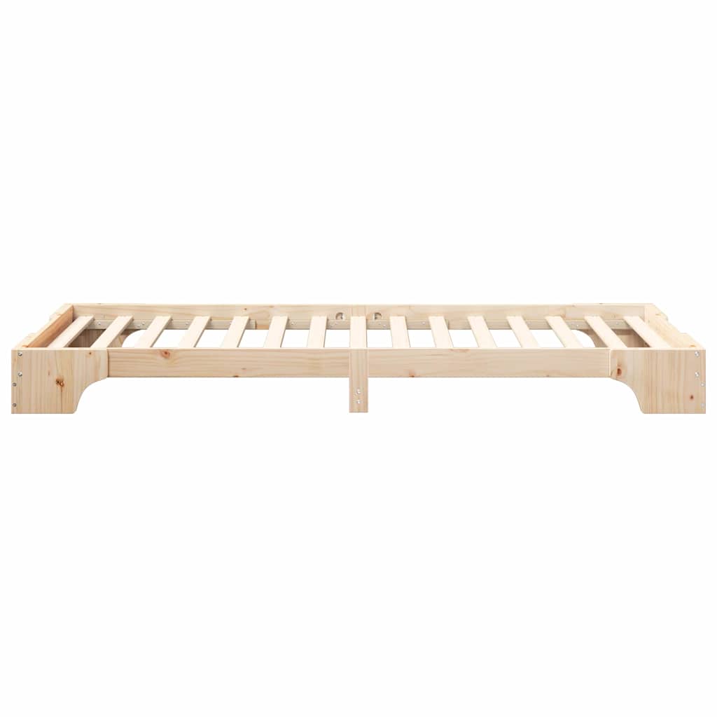 Struttura del letto Marrone 100 x 220 cm Pino massello | homemem39