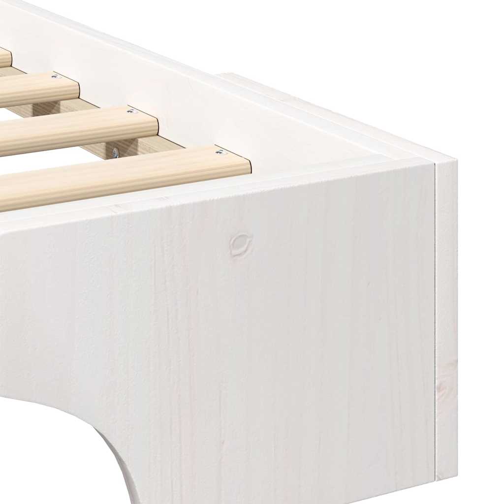 Struttura del letto Bianco 100 x 220 cm Pino massello | homemem39