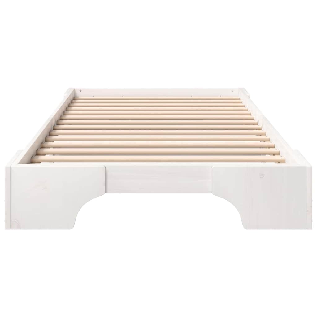 Struttura del letto Bianco 100 x 220 cm Pino massello | homemem39