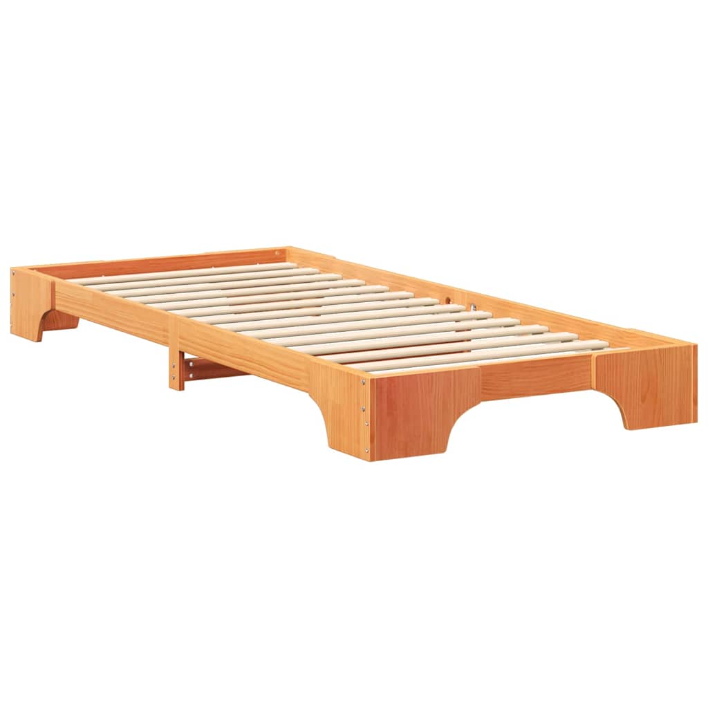 Struttura del letto Marrone 100 x 220 cm Pino massello | homemem39