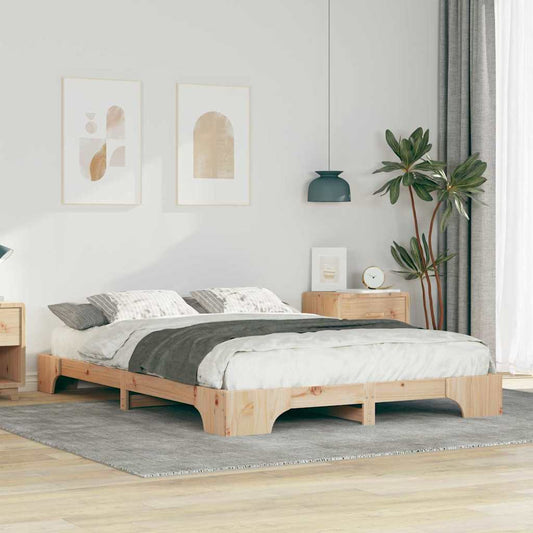 Struttura del letto Marrone 140 x 220 cm Pino massello | homemem39