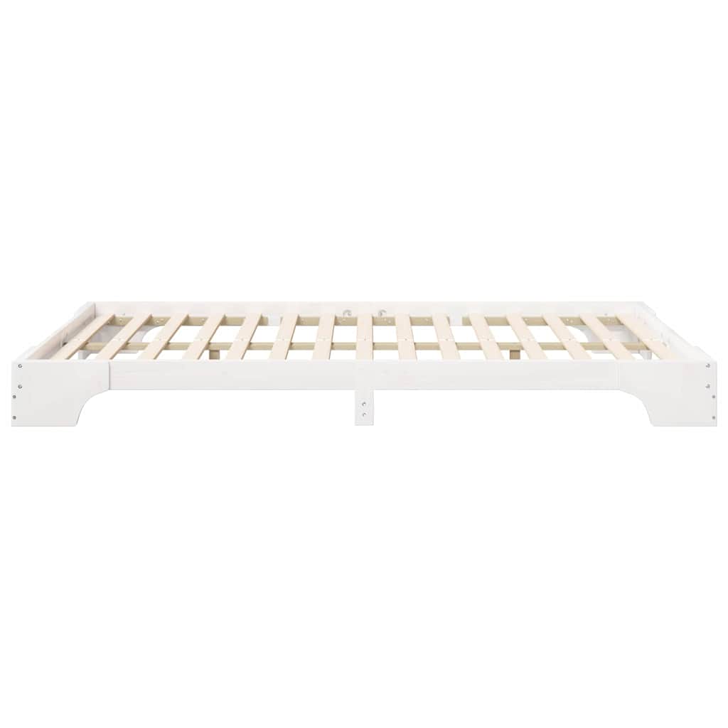 Struttura del letto Bianco 140 x 220 cm Pino massello | homemem39