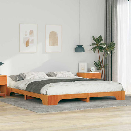 Struttura del letto Marrone 200 x 220 cm Pino massello | homemem39