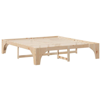 Struttura del letto Marrone 200 x 200 cm Pino massello | homemem39