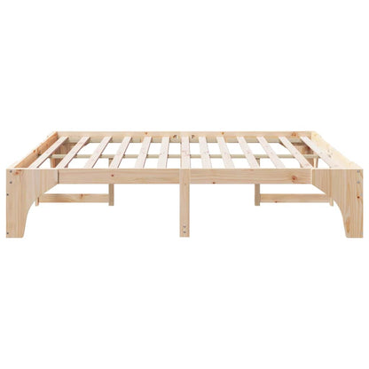 Struttura del letto Marrone 200 x 200 cm Pino massello | homemem39