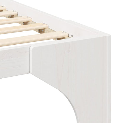 Struttura del letto Bianco 200 x 200 cm Pino massello | homemem39