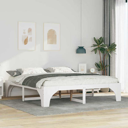 Struttura del letto Bianco 200 x 200 cm Pino massello | homemem39