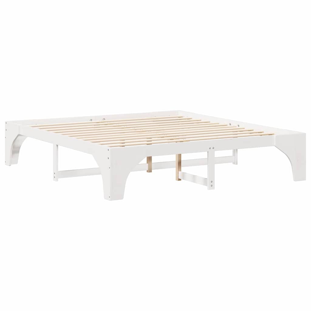 Struttura del letto Bianco 200 x 200 cm Pino massello | homemem39