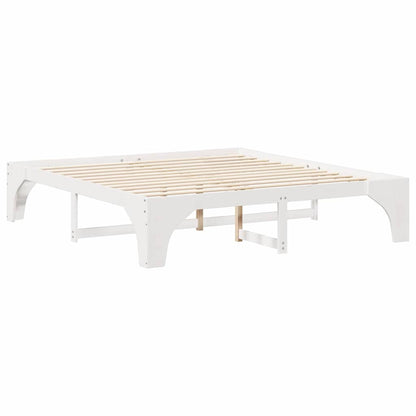Struttura del letto Bianco 200 x 200 cm Pino massello | homemem39
