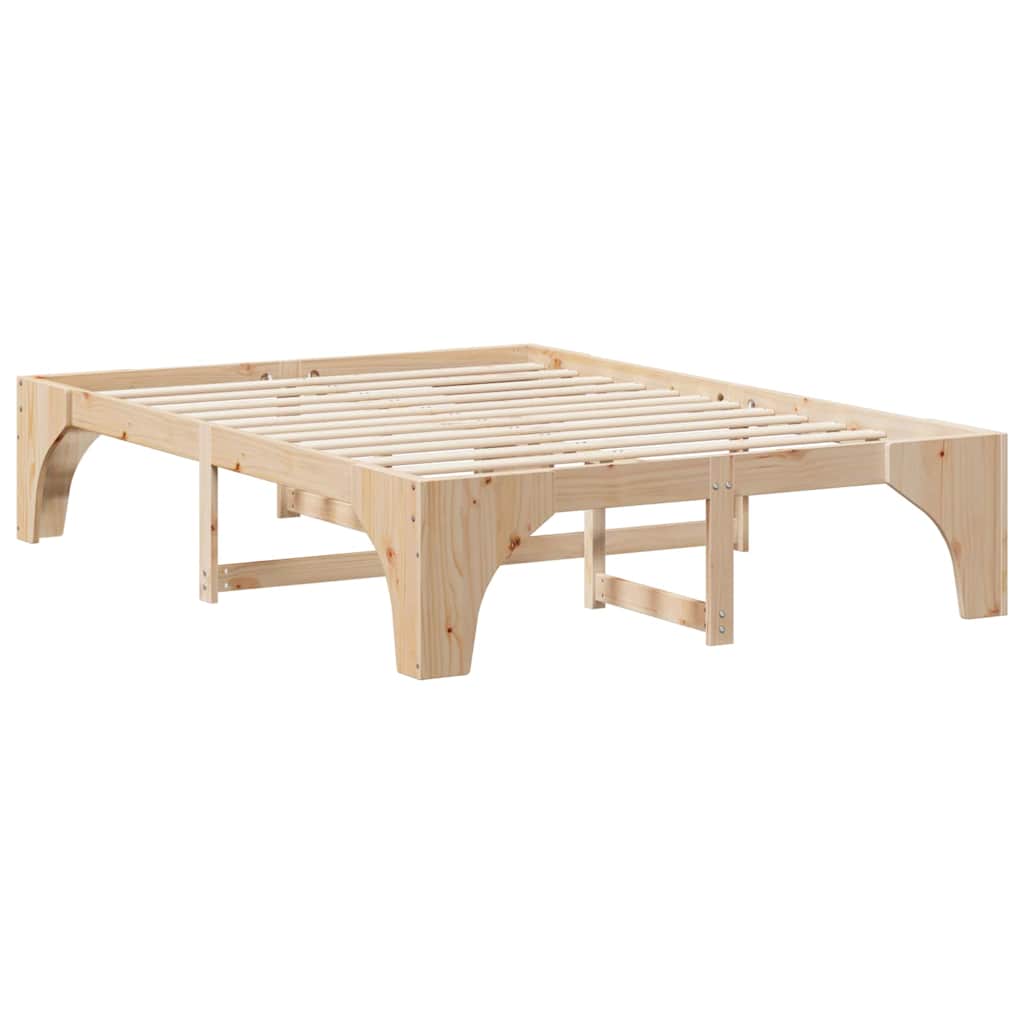 Struttura del letto Marrone 160 x 200 cm Pino massello | homemem39