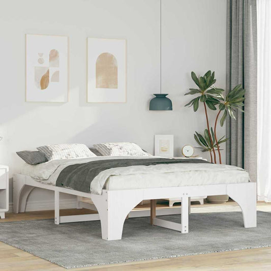 Struttura del letto Bianco 160 x 200 cm Pino massello | homemem39