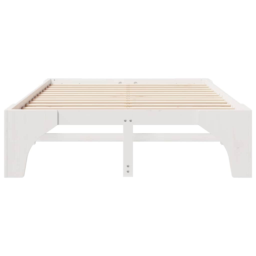 Struttura del letto Bianco 160 x 200 cm Pino massello | homemem39