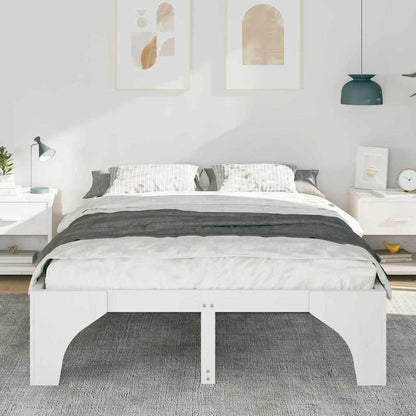 Struttura del letto Bianco 150 x 200 cm Pino massello | homemem39