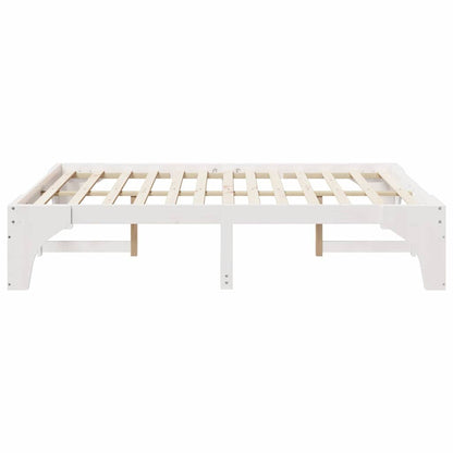 Struttura del letto Bianco 150 x 200 cm Pino massello