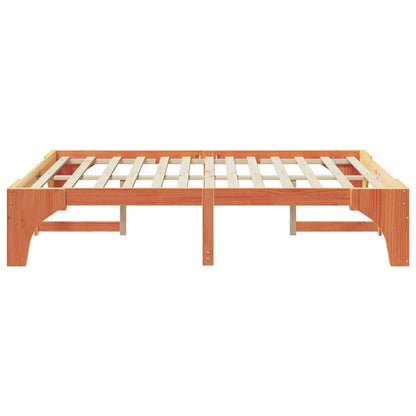 Struttura del letto Marrone 140 x 200 cm Pino massello