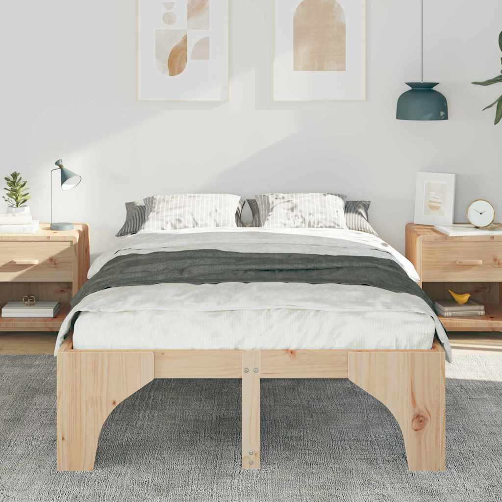 Struttura del letto Marrone 120 x 200 cm Pino massello | homemem39