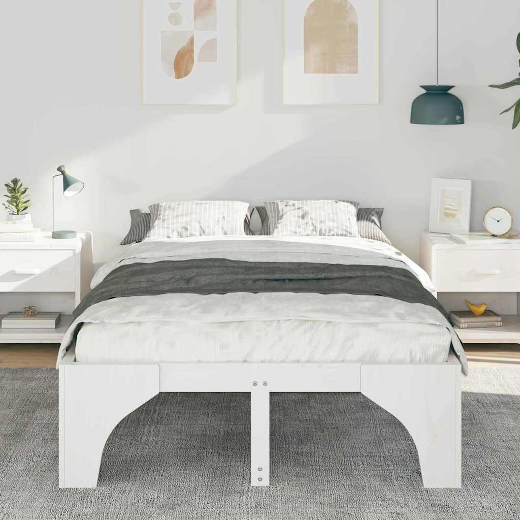 Struttura del letto Bianco 120 x 200 cm Pino massello | homemem39