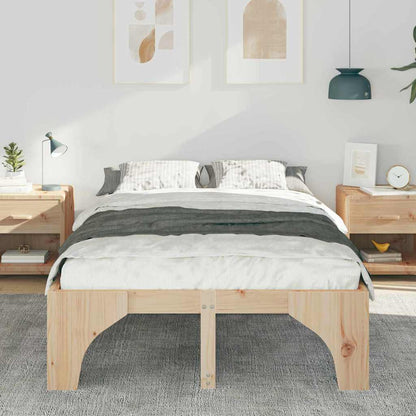 Struttura del letto Marrone 140 x 190 cm Pino massello | homemem39