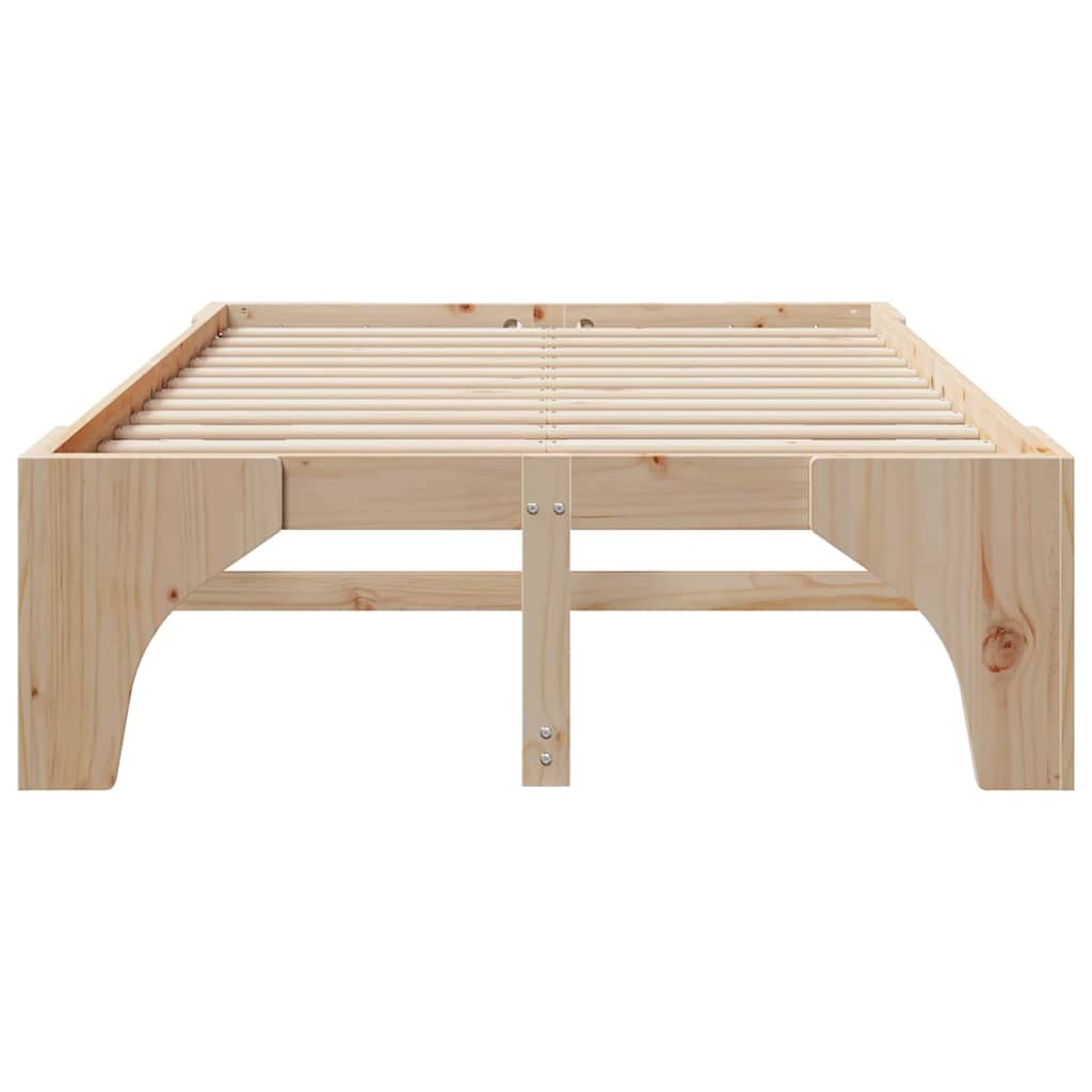 Struttura del letto Marrone 140 x 190 cm Pino massello | homemem39