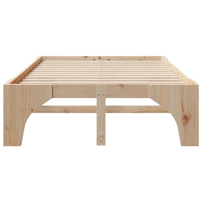 Struttura del letto Marrone 140 x 190 cm Pino massello