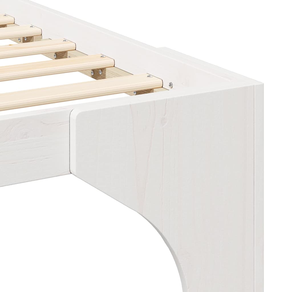 Struttura del letto Bianco 140 x 190 cm Pino massello | homemem39