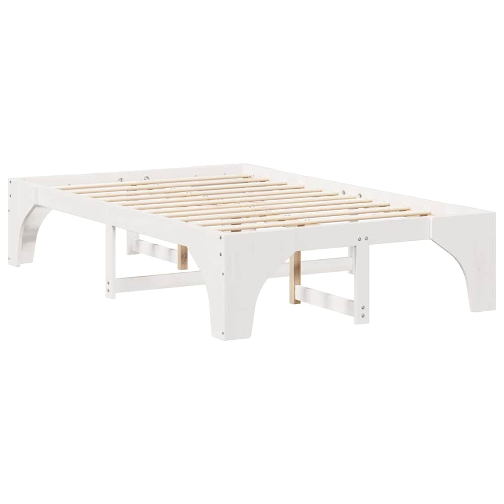 Struttura del letto Bianco 140 x 190 cm Pino massello | homemem39
