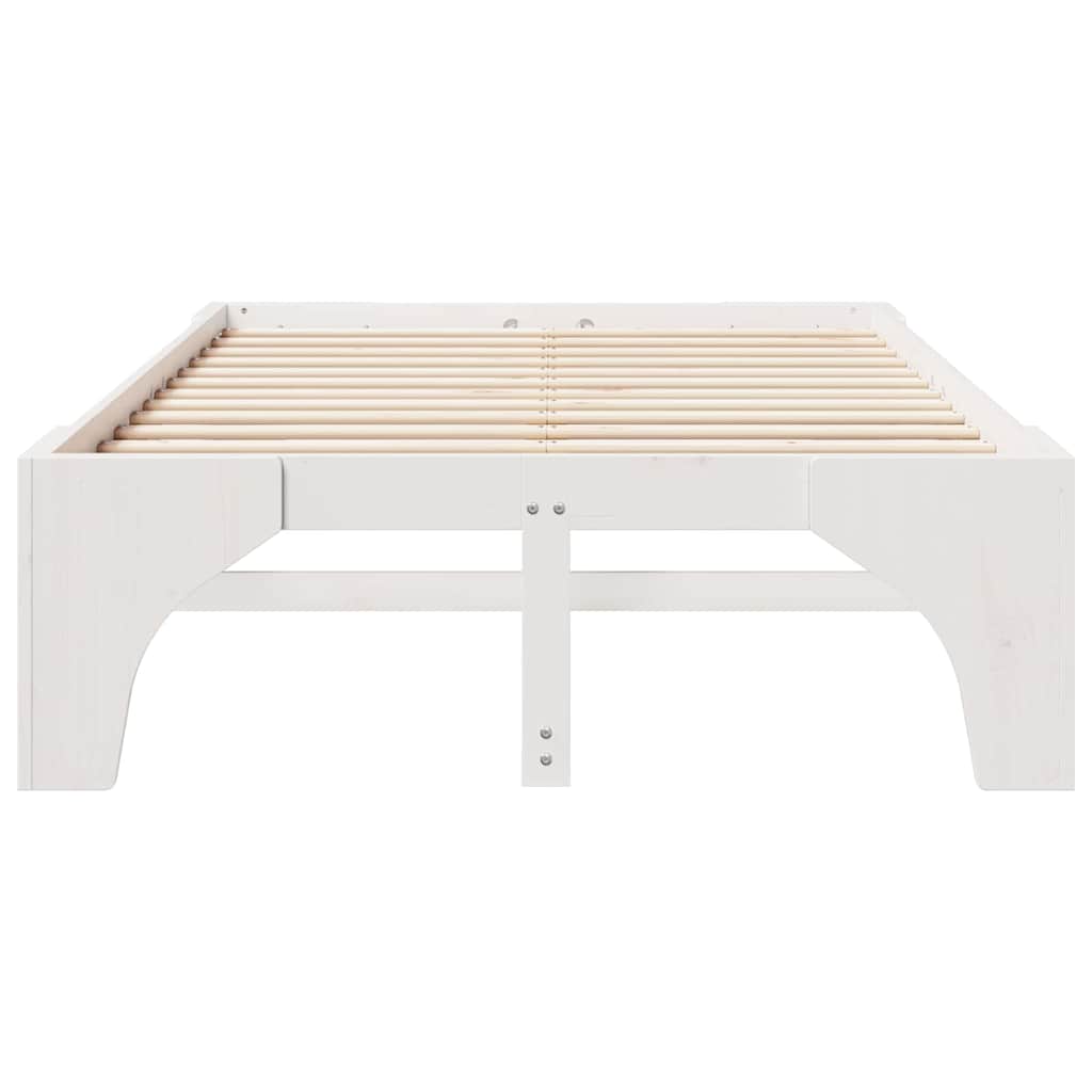 Struttura del letto Bianco 140 x 190 cm Pino massello | homemem39