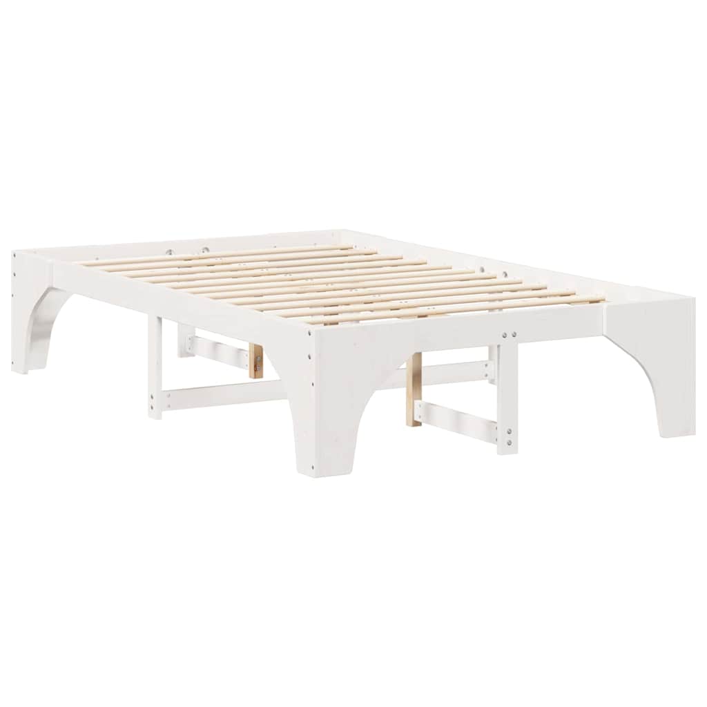 Struttura del letto Bianco 135 x 190 cm Pino massello | homemem39