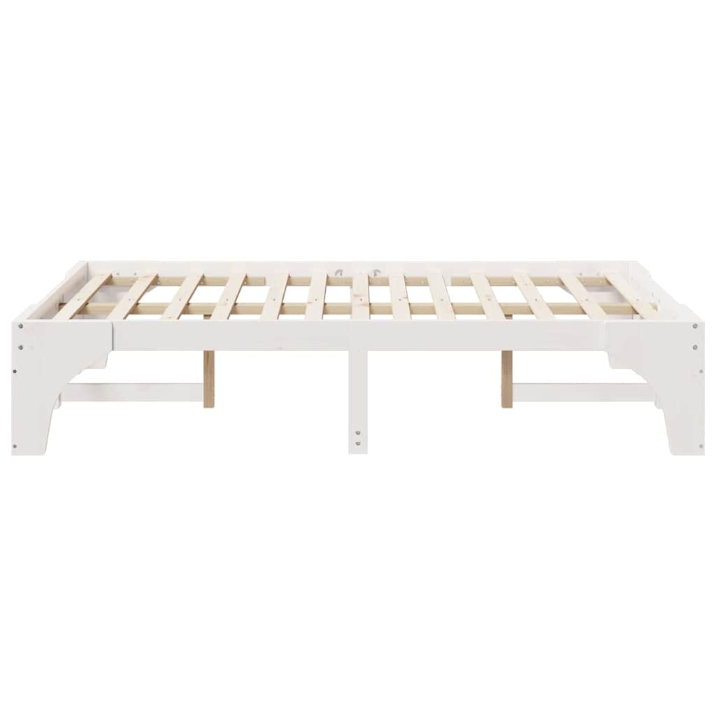 Struttura del letto Bianco 120 x 190 cm Pino massello