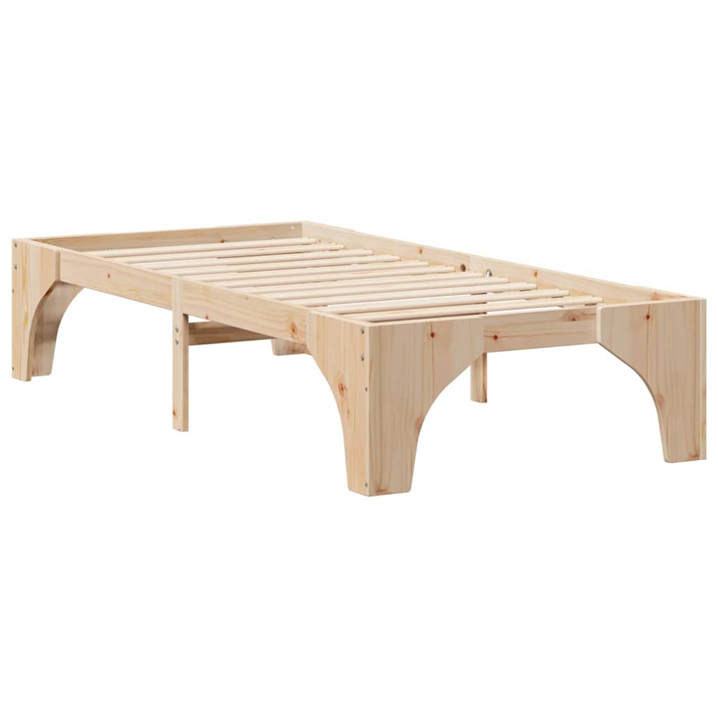 Struttura del letto Marrone 100 x 200 cm Pino massello | homemem39