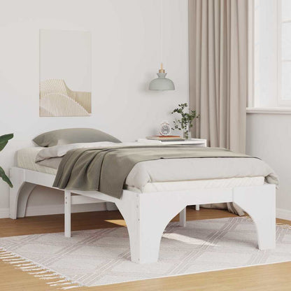 Struttura del letto Bianco 100 x 200 cm Pino massello | homemem39