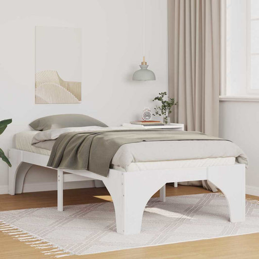 Struttura del letto Bianco 100 x 200 cm Pino massello | homemem39