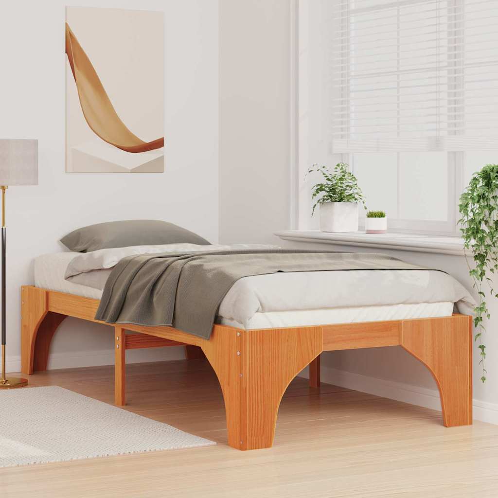 Struttura del letto Marrone 100 x 200 cm Pino massello | homemem39