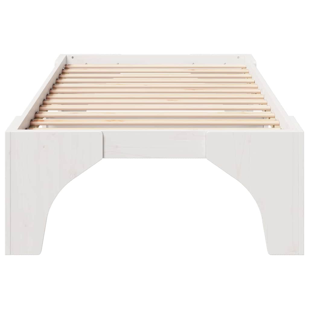 Struttura del letto Bianco 80 x 200 cm Pino massello | homemem39