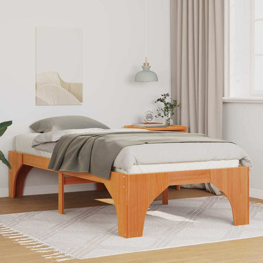 Struttura del letto Marrone 90 x 190 cm Pino massello | homemem39