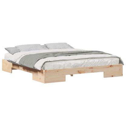 Struttura letto a terra con archiviazione Marrone 180 x 200 cm