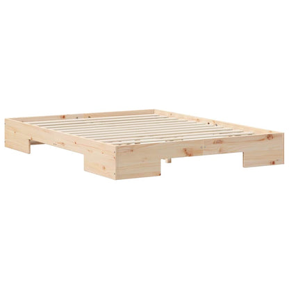 Struttura letto a terra con archiviazione Marrone 150 x 200 cm