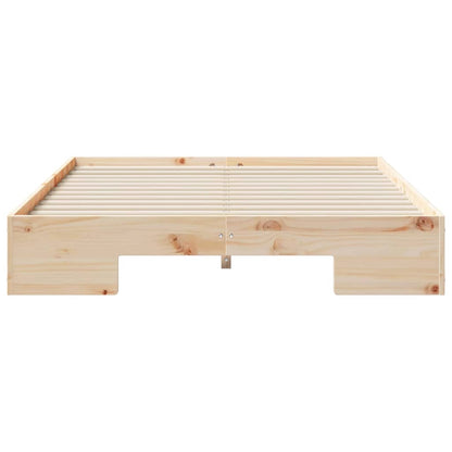 Struttura letto a terra con archiviazione Marrone 140 x 190 cm