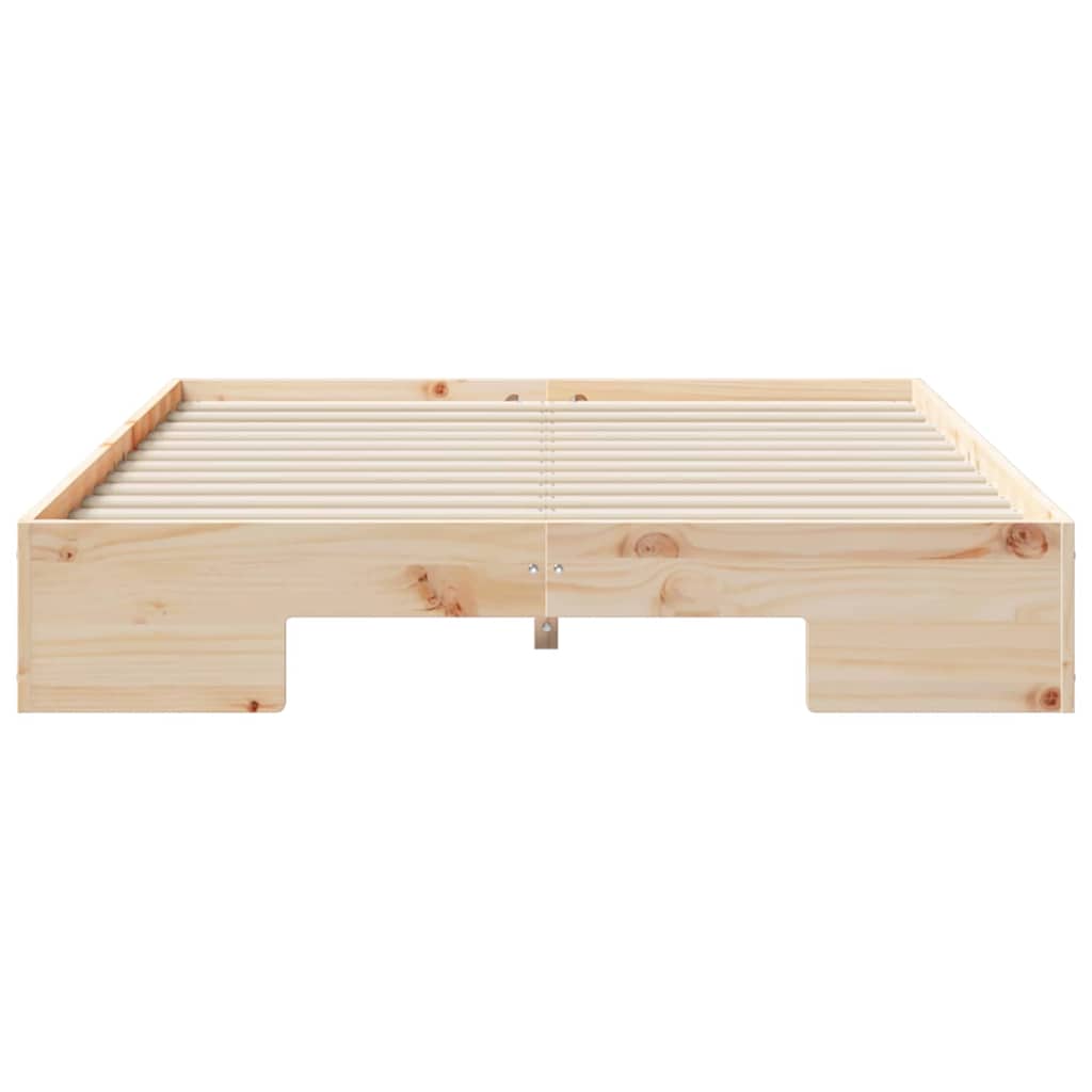 Struttura letto a terra con archiviazione Marrone 135 x 190 cm