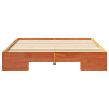 Struttura letto a terra con archiviazione Marrone 135 x 190 cm