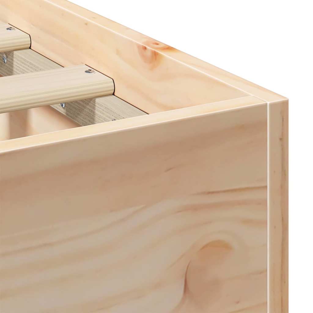 Struttura letto a terra con archiviazione Marrone 120 x 190 cm