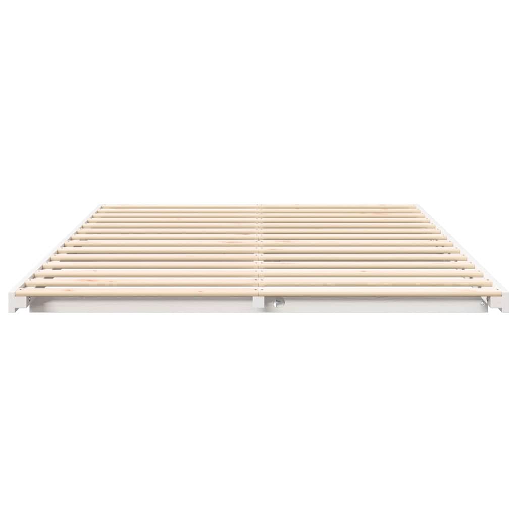 Struttura del letto Bianco 150 x 200 cm Pino massello | homemem39