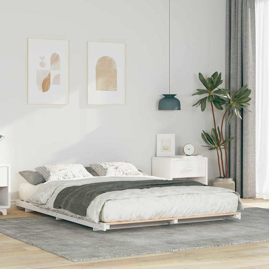 Struttura del letto Bianco 140 x 200 cm Pino massello | homemem39